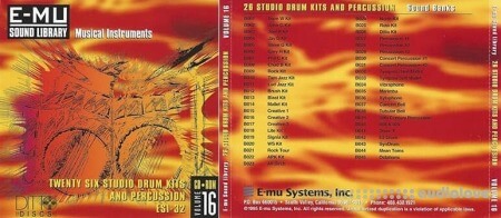 E-MU Classic Series Vol.16 Studio Drum Kits And Percussion [for Emulator X3]
