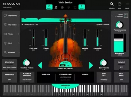 Audio Modeling SWAM String Sections